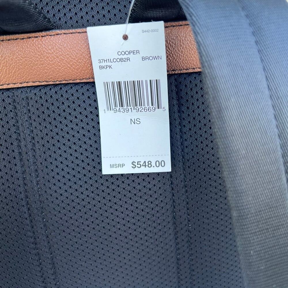 Michael kors Backpack Cooper Large Graphic MK Signature Brown Black - Picture 5 of 12